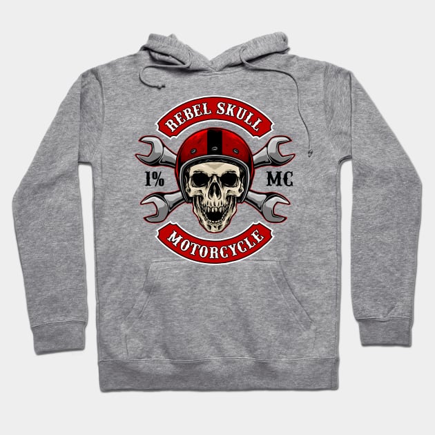 Rebel Skull, Skull And Crossbones Hoodie by Graffix